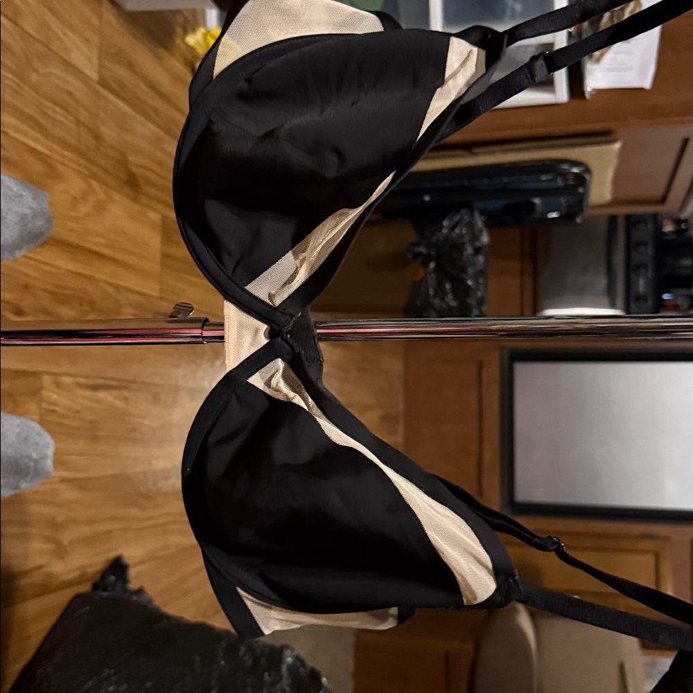 Victoria's Secret Black and Cream Swimwear